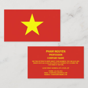 Carte De Visite Drapeau vietnamien, Drapeau vietnamien