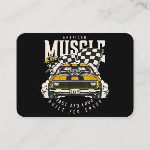 Carte De Visite Drapeau vintage American Muscle Car Racing