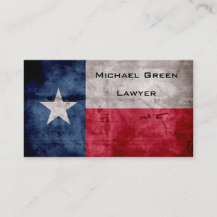 Carte De Visite Drapeau vintage patiné d'état du Texas
