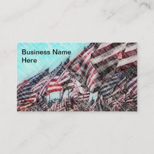 Carte De Visite Drapeaux artistiques américains
