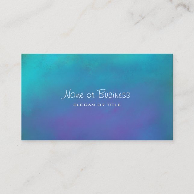 Carte De Visite Dreamy Blues Abstract Design (Devant)