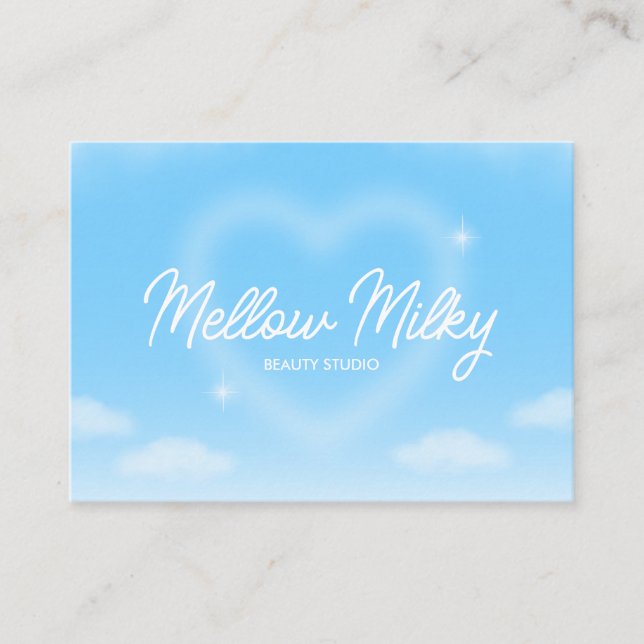 Carte De Visite Dreamy Heart Cloud Sky (Devant)
