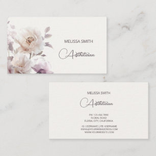 Carte De Visite Dreamy White Rolse