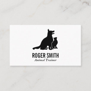 Carte De Visite Dresseur d'animaux Amateur de chats et de chiens