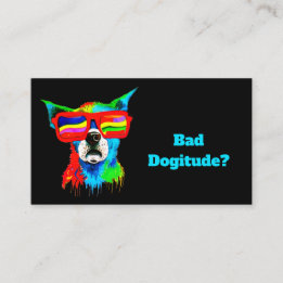 Carte De Visite Dresseur de chien personnalisé Bold Rainbow Dog
