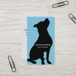 Carte De Visite Dresseur de chiens silhouette noire