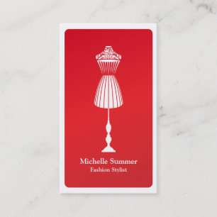 Carte de visite Dressform du créateur de mode rou