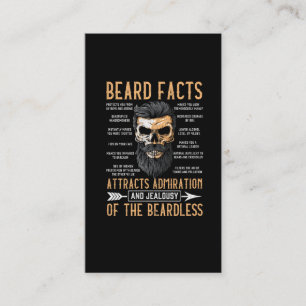 Carte De Visite Drôle Beard Facts Humour de l'Homme à la moustache