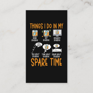 Carte De Visite Drôle Bourbon Whiskey Lover alcool Boisson