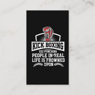 Carte De Visite Drôle cadeau Kickboxing pour Rude Martial Arts Box