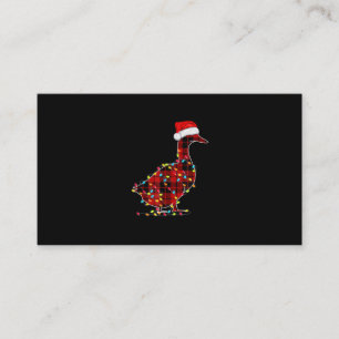 Carte De Visite Drôle Canard Noël Rouge clair Panier Correspondanc