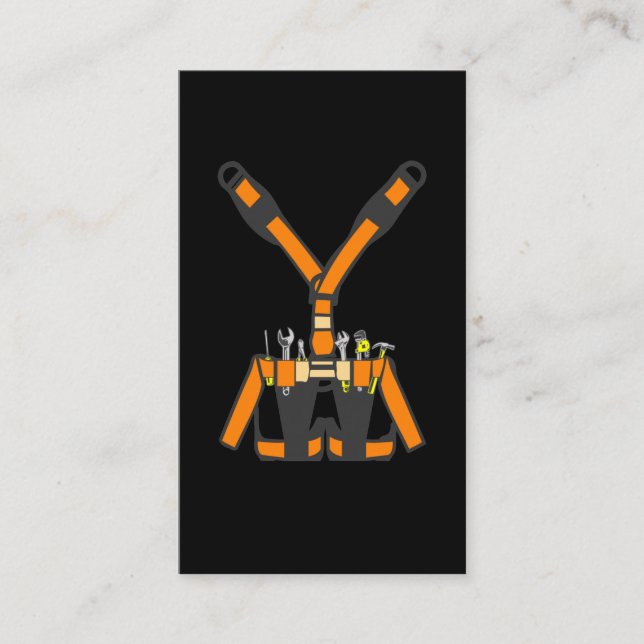 Carte De Visite Drôle Carpenter Outil Ceinture Artisanat Woodworke (Devant)