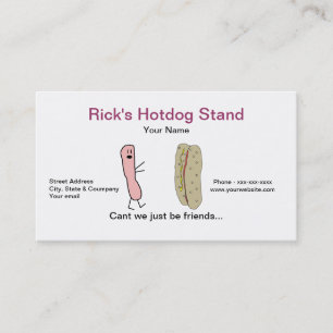 Carte de visite drôle de support de hot dog