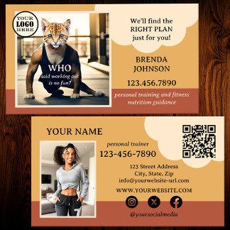 Carte De Visite Drôle Fitness Health Personal Trainer