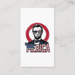 Carte De Visite Drôle Merica Patriotique Président Vintage Vecteur