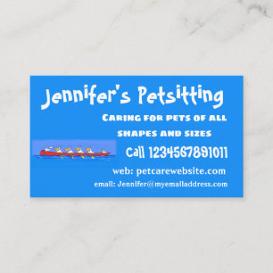 Carte De Visite Drôle pélicans rameurs dessin animé