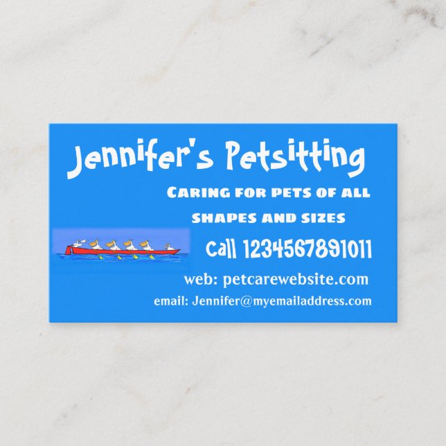 Carte De Visite Drôle pélicans rameurs dessin animé (Devant)