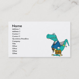 Carte De Visite drôle vieux personnage de dessin animé de dinosaur