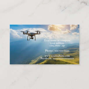 Carte De Visite Drone dans le ciel
