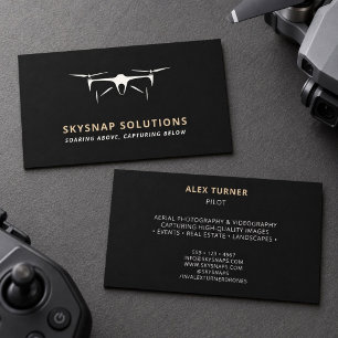 Carte de visite drone entreprise UAV pilote modern