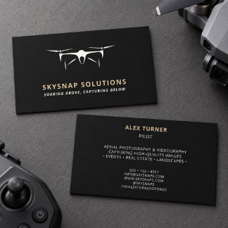Carte de visite drone entreprise UAV pilote modern