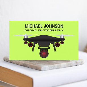 Carte De Visite Drone noir   Caméra drone   Photographie de drone