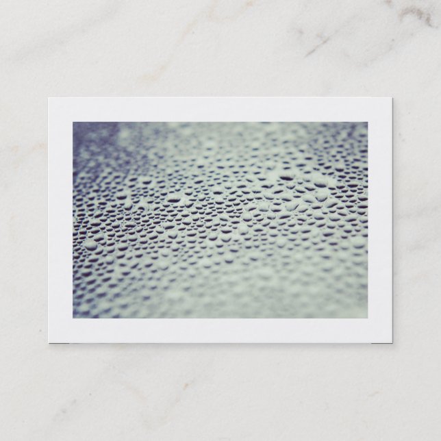 Carte De Visite Droplets d'eau sur verre 01 (frontière) (Devant)