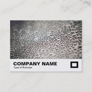 Carte De Visite Droplets d'eau sur verre 02 (Platine)