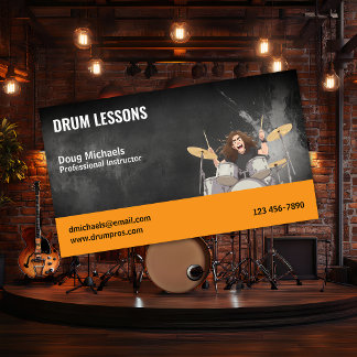 Carte De Visite Drum Teacher | Lessons