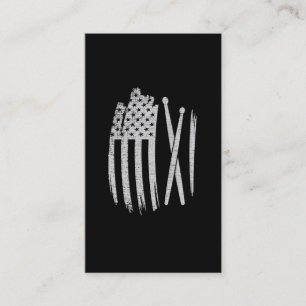 Carte De Visite  Drummer American Flag Drumming
