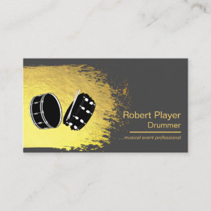 Carte De Visite Drummer Percussionist Musical Événement Drums Djs