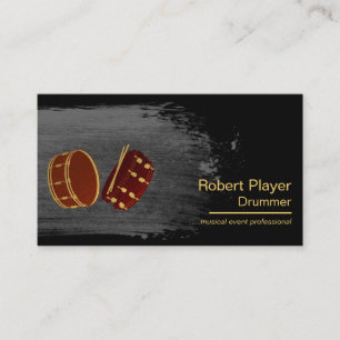 Carte De Visite Drummer Percussionist Musical Événement Drums Djs