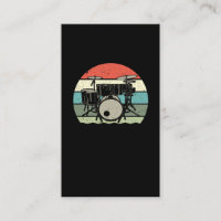 Drummer Retro Drumset Rock Band Drum Musicien