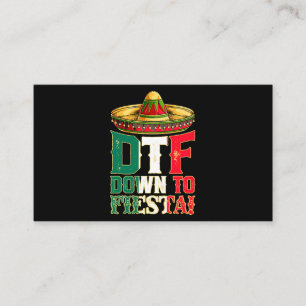 Carte De Visite DTF Down To Fiesta Mexico Cinco de Mayo Men Mexica