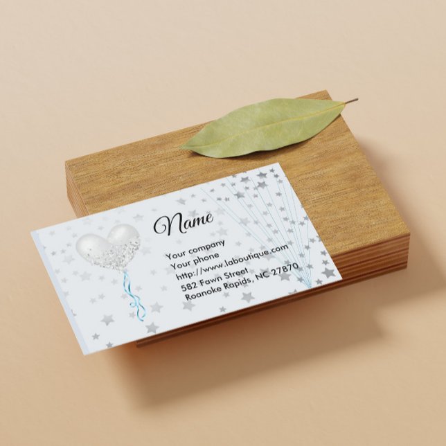 Carte de visite du ballon et des étoiles (Créateur téléchargé)