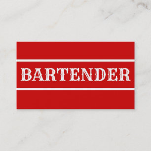 Carte de visite du barman