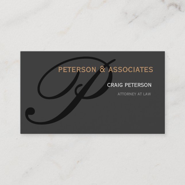 Carte de visite du cabinet d'avocats Monogramme mo (Devant)