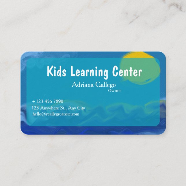 carte de visite du centre d'apprentissage pour enf (Devant)