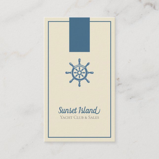 Carte de visite du club de vente de yachts et de b (Devant)