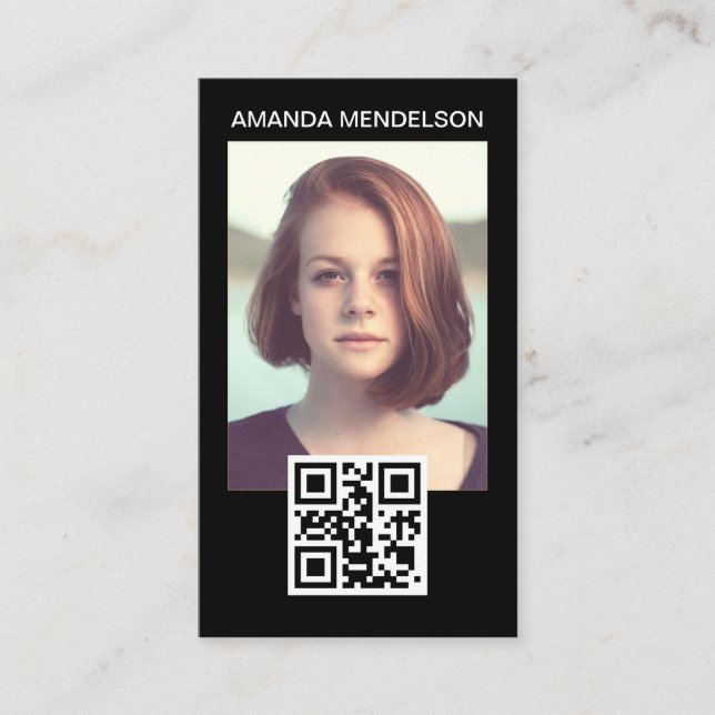 Carte de visite du code qr photo (Devant)