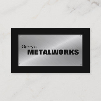 Carte de visite du commerce de tôle - noir et