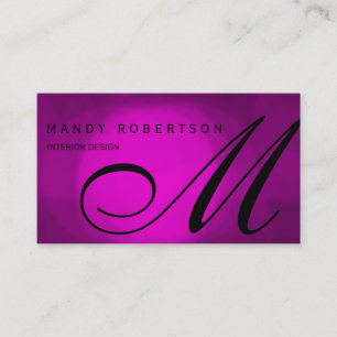 Carte de visite du concepteur d'intérieur Monogram