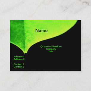 Carte de visite du congé vert