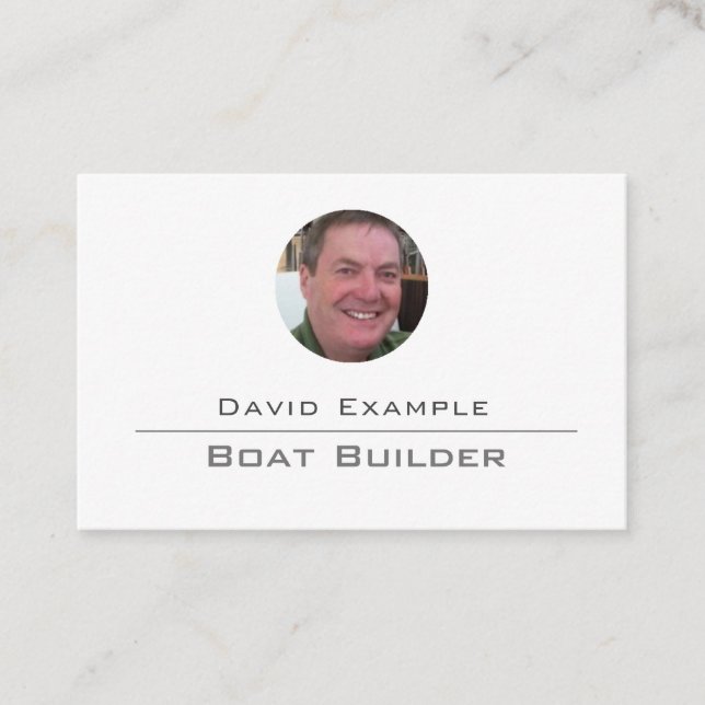 Carte de visite du constructeur de bateaux (Devant)