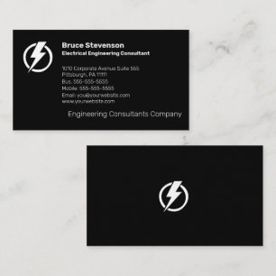 Carte de visite du consultant en génie électriqu