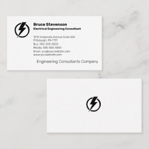 Carte de visite du consultant en génie électriqu