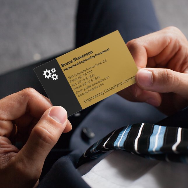 Carte de visite du consultant en génie mécanique (Créateur téléchargé)