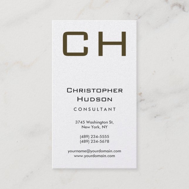 Carte de visite du consultant en monographie or (Devant)