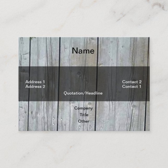 Carte de visite du côté bois (Devant)