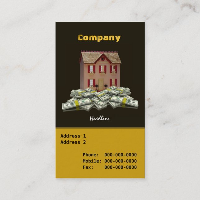 Carte de visite du courtier immobilier (Devant)